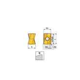 ANMX 11/16 R-M Double sided inserts with 4 helical positive cutting edges for general machining and 90° shoulders - Big-tools Industrial Supply Tools for Metal Cutting
